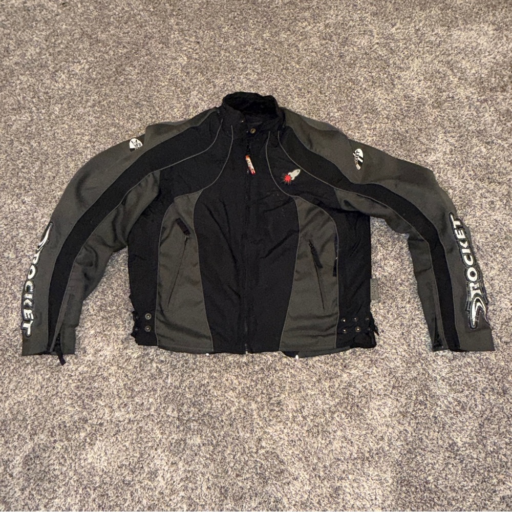 Joe Rocket Motorcycle Jacket Unisex Large Black Protective Inserts Zip-In Liner